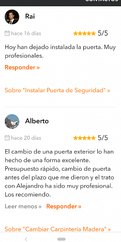 Más de 300 comentarios de nuestros clientes más satisfechos